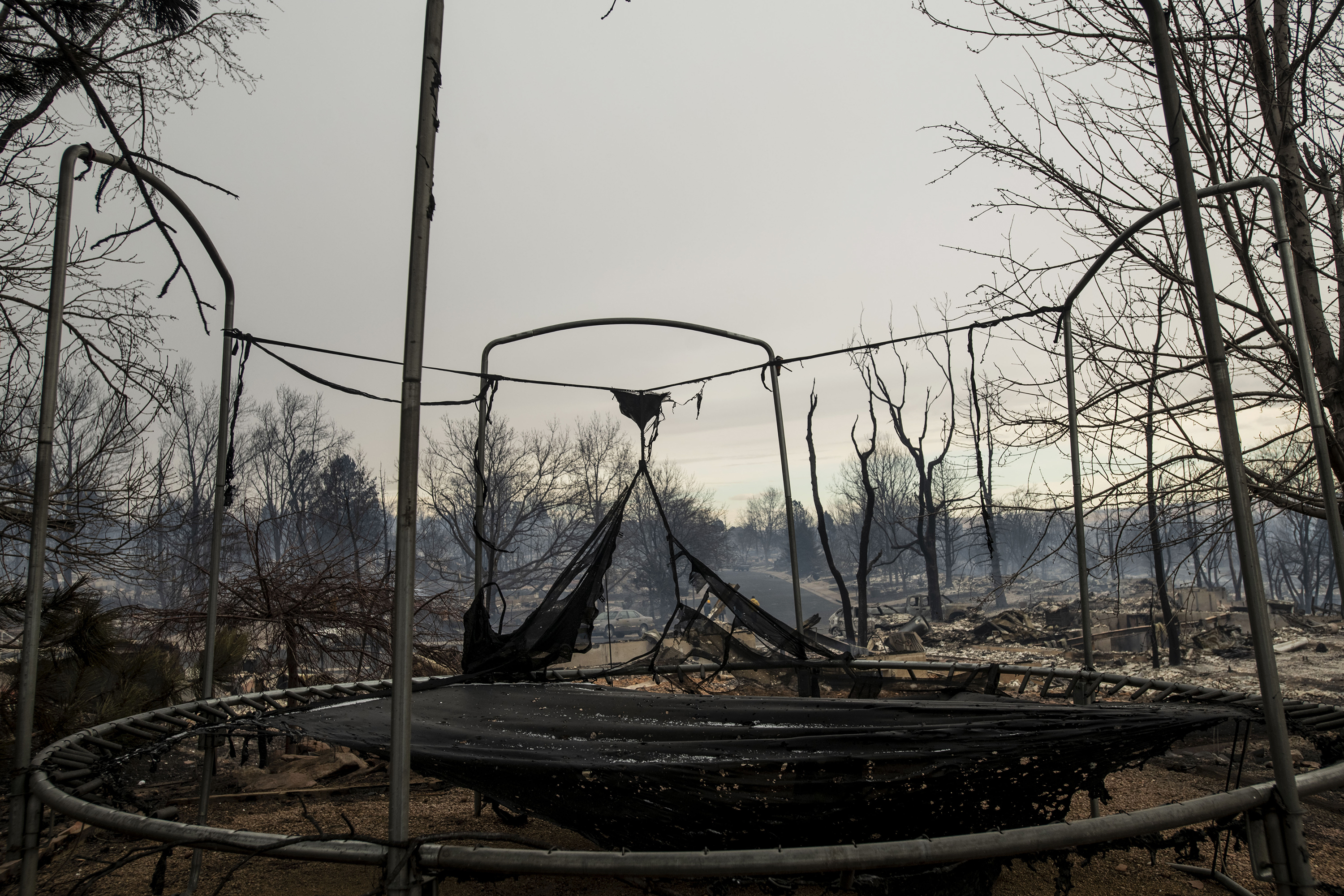 The aftermath of the Marshall fire in Louisville, Colo., on Friday, Dec. 31, 2021. The Marshall fire ripped through Boulder County fulled by high-winds on Thursday, destroying over 500 homes. The number of destroyed homes will likely increase as approximately 35,000 people were evacuated in Louisville and Superior.(Chancey Bush/ The Gazette) (Chancey Bush/ The Gazette)