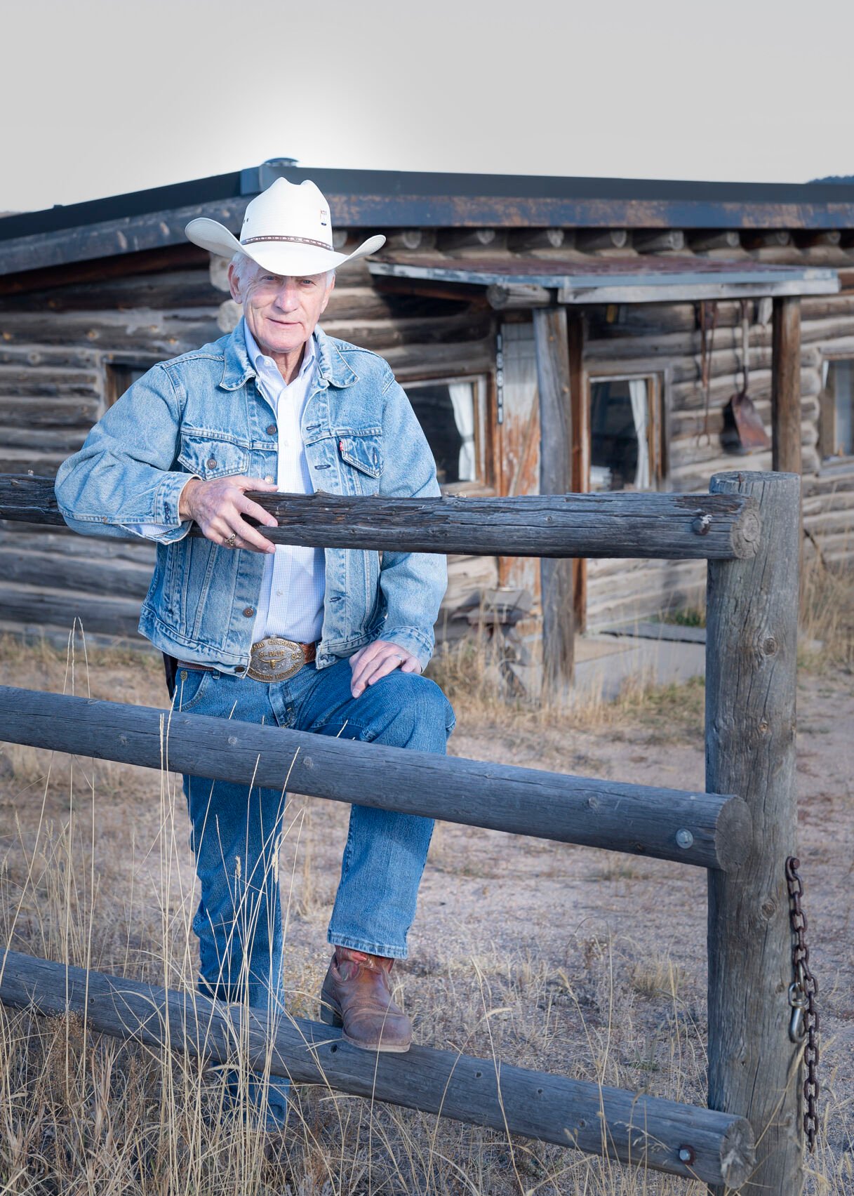 Stan Searle at his ranch east of Monument in November 2021. (Krista Bobo)