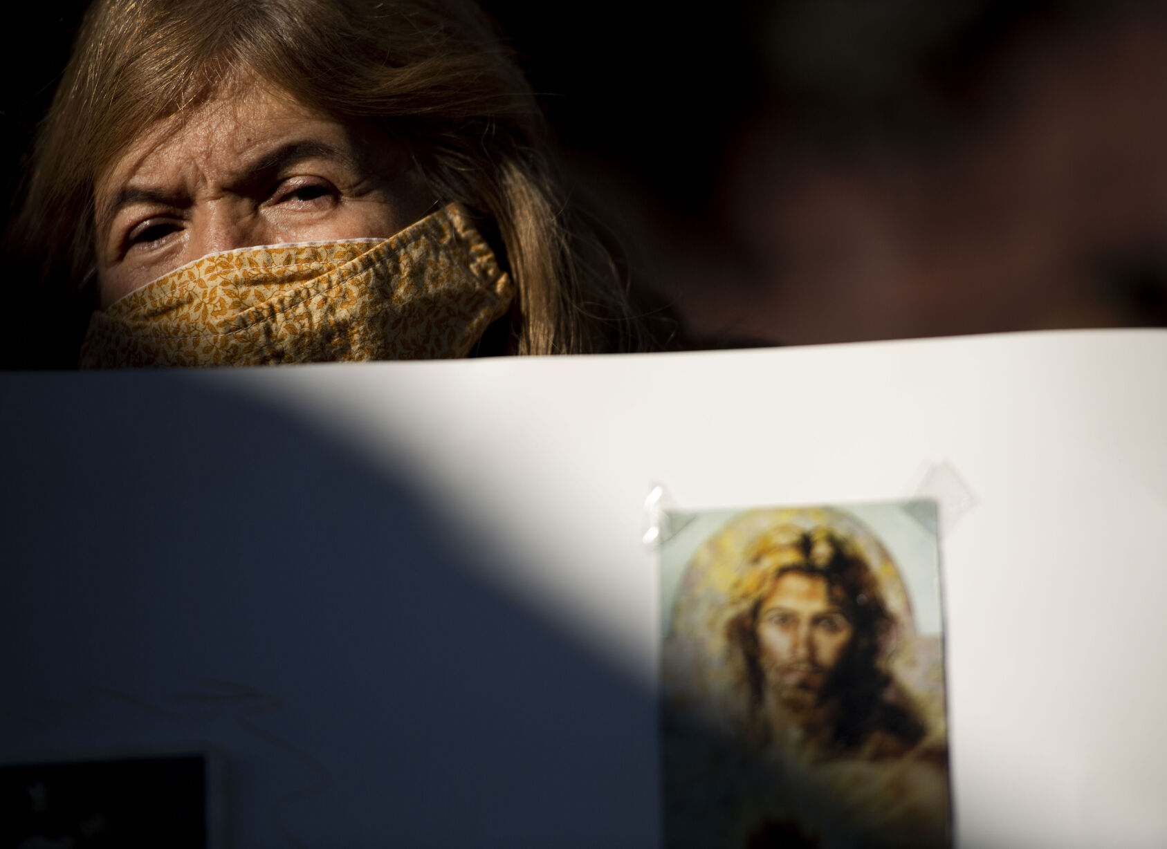 Josefine Mendoza from Boulder participates during Saturday’s Celebrate Life Rally and March. Colorado became the first state in the nation in 1967 to decriminalize abortion in cases of rape or incest or when the mother’s life is in jeopardy. (Chancey Bush/ The Gazette)