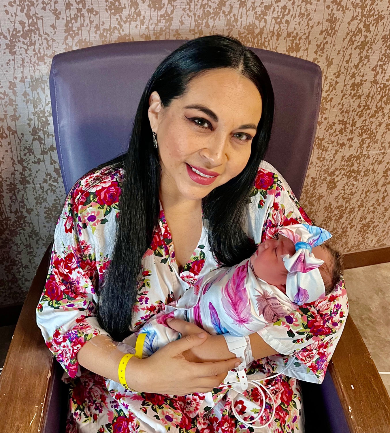 Mercedes Astorga and one-day-old Claire Adaline Day. (Matthew Day)