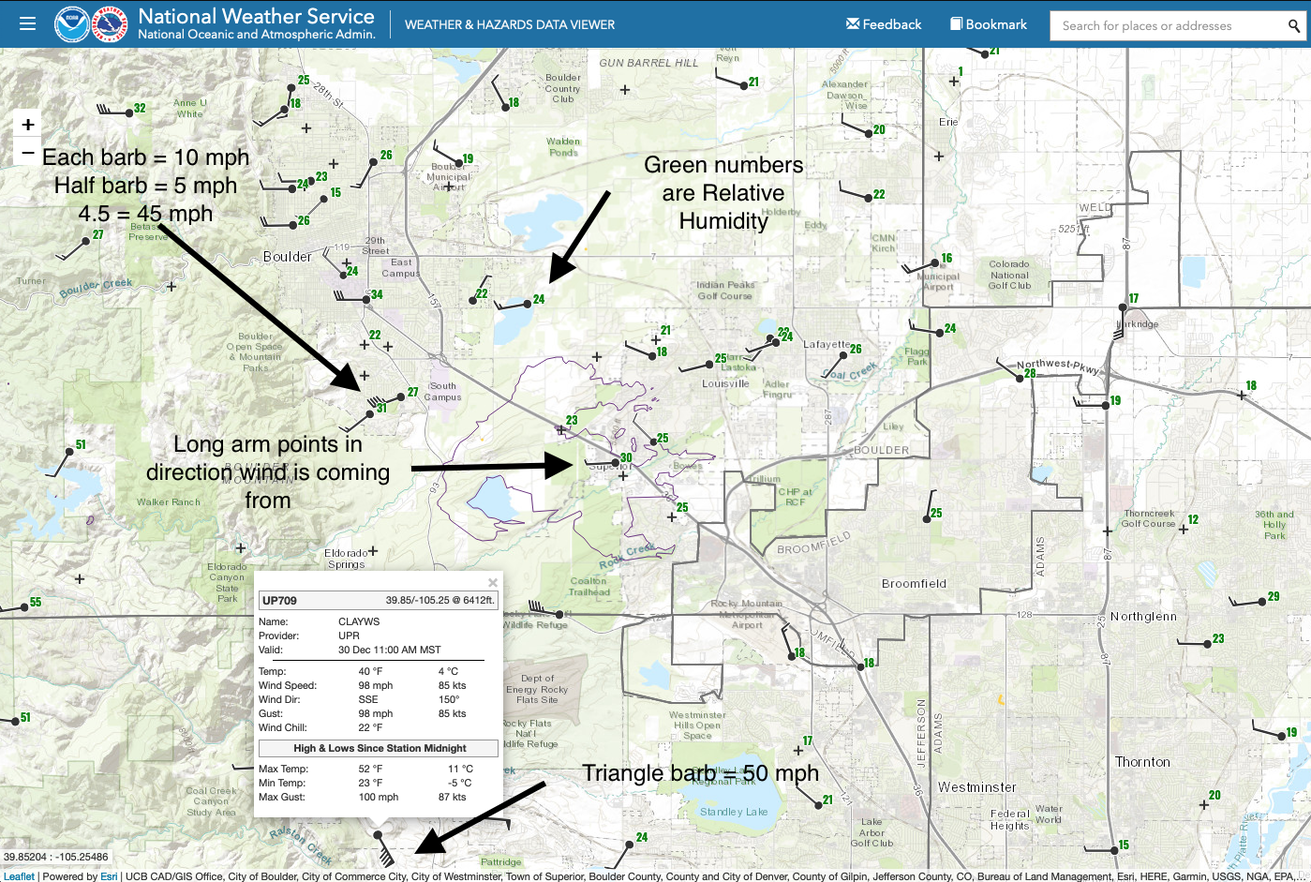 NWS map legend