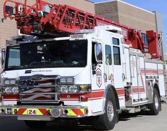 Firefighter injured, fire truck damaged after being struck by vehicle