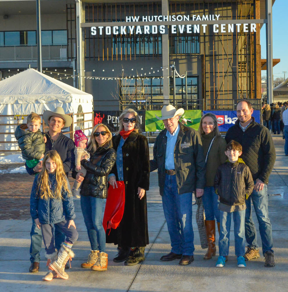 Cille and Ron Williams and family at the ribbon-cutting ceremonies at the H.W. Hutchinson Family Events Center and Cille and Ron Williams Stockyards. Right to left: Andrew Robinson, Henry Robinson, Melinda Robinson, Ron Williams, Cille Williams, Serena Robinson, Alessandra Robinson, Josephine Robinson, Chase Robinson, Chase Robinson II. (ScottWeiserEnterprise Reporterscott.weiser@gazette.comhttps://secure.gravatar.com/avatar/bedf4ba0a073402c3991ce97ce2869c4?d=mm&r=g)