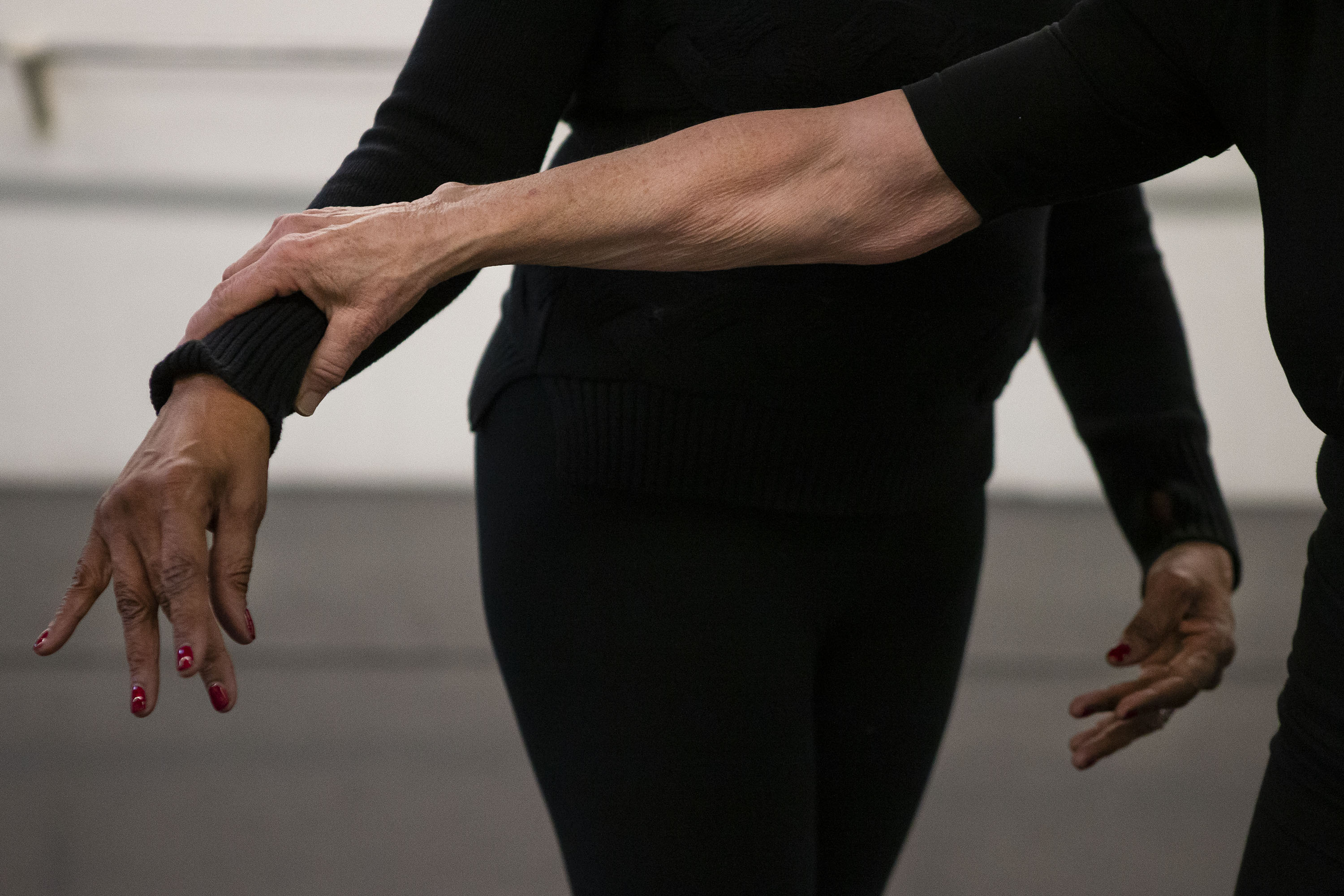 Ballet instructor Diane Page shows student Brenda Mosby how to position her hand during a lesson on Wednesday, Dec. 22, 2021, at the Denver Dance Center in Denver, Colo. (Timothy Hurst/The Gazette) (TimHursttim.hurst@gazette.comhttps://secure.gravatar.com/avatar/aca82bd62b4ee425c598527cd6faa1b1?d=mm&r=g)