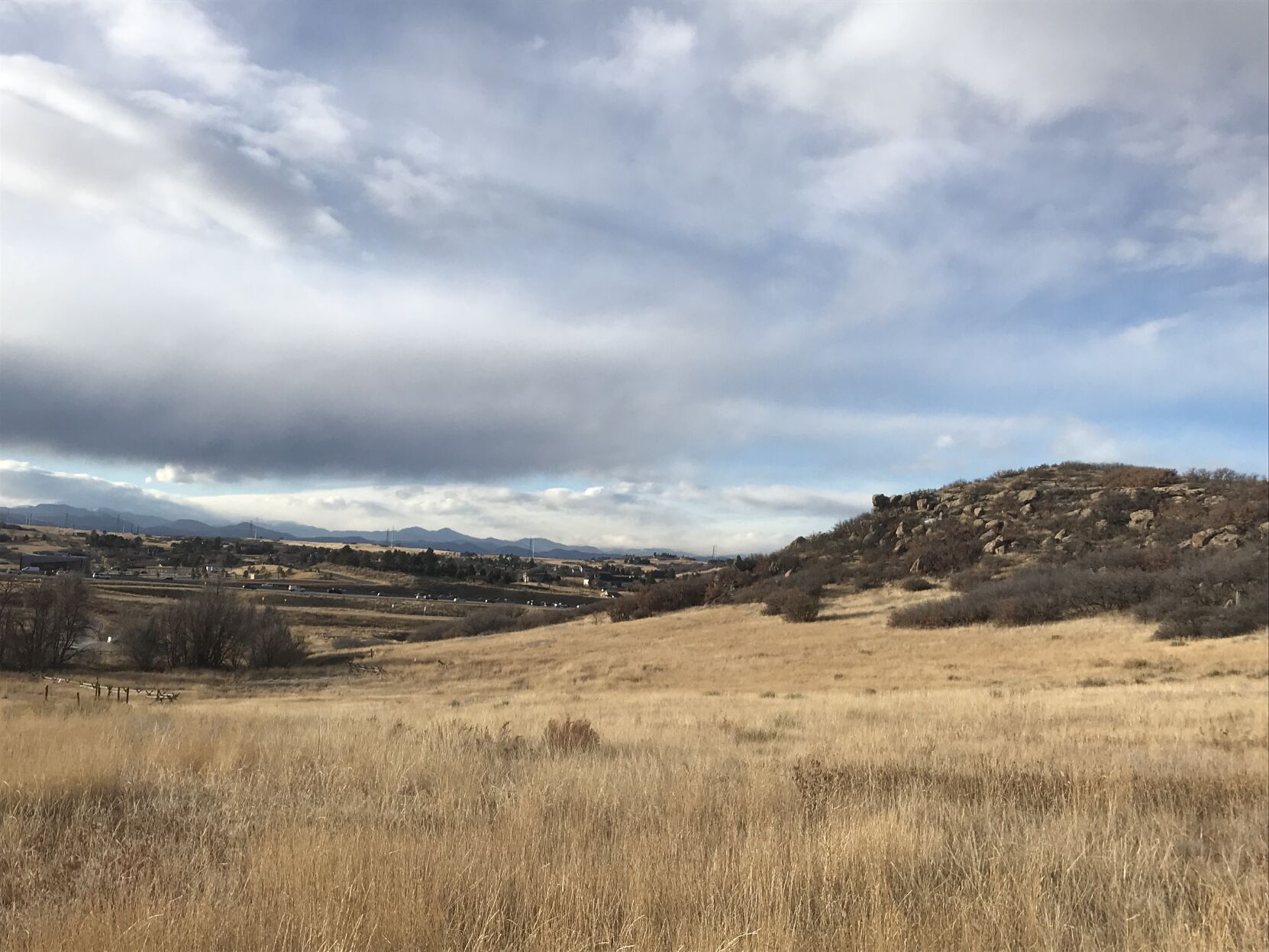 The mountains in view from the caprock at Glendale Farm Open Space between Lone Tree and Castle Rock. Gazette photo