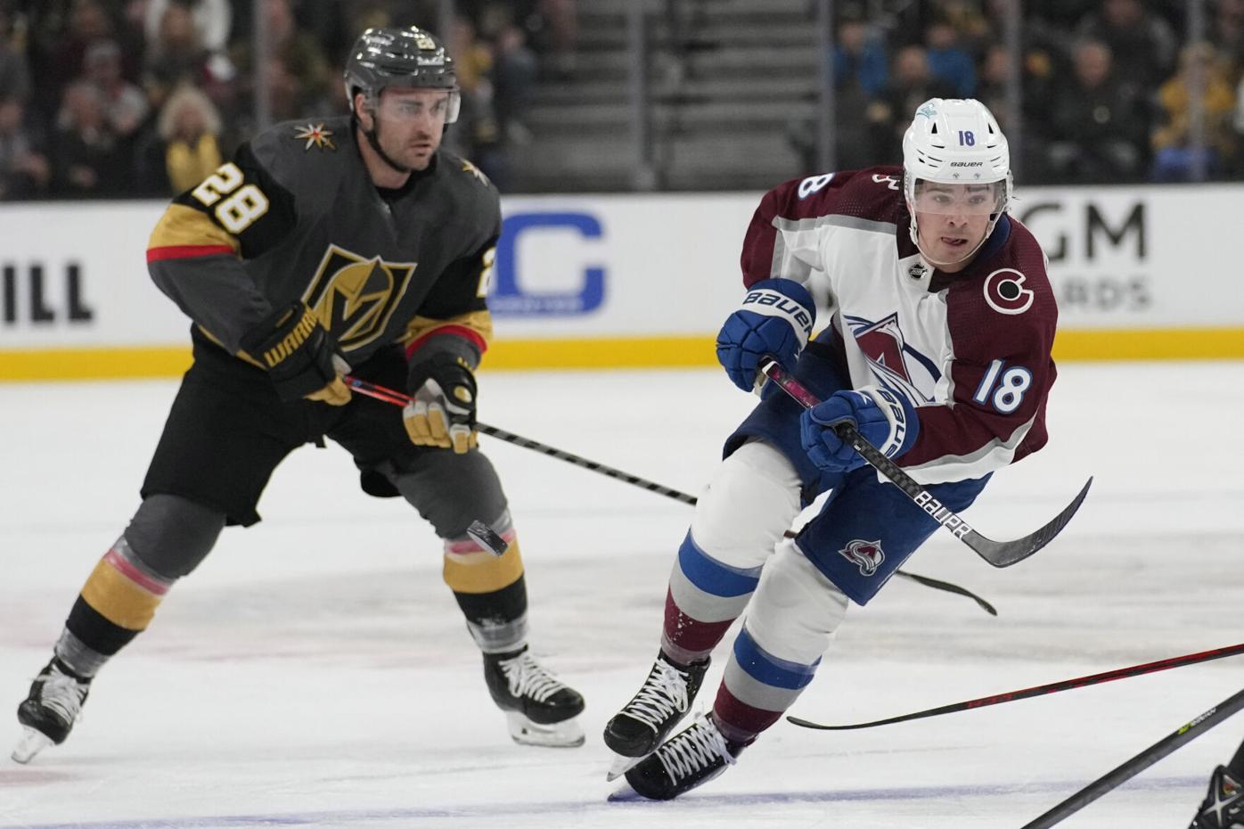 Third-period scoring spurt sends visiting Colorado Avalanche past Vegas Golden Knights