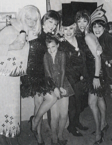Annaleigh Ashford with the cast of 'Ruthless' in 1994. (Courtesy)