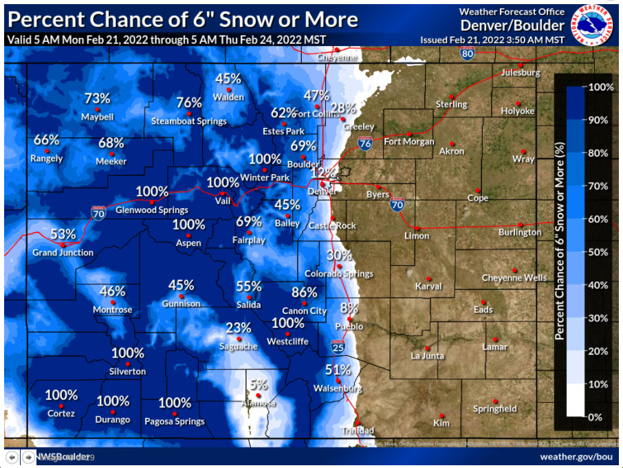 Map: National Weather Service.