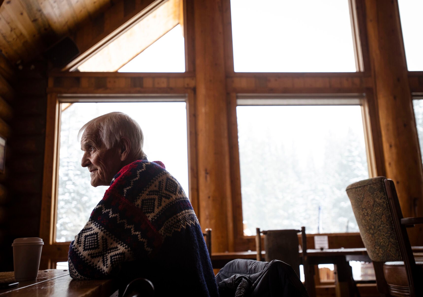 Trygve Berge, 89, who co-founded Breckenridge’s ski area 60 years ago, recounts his life during an interview at the Nordic Center in Breckenridge, Colo., on March 9, 2022. Berge is a native of Norway and at the age of 8, the Nazis invaded his hometown of Voss with firebombs. (Chancey Bush /The Gazette) (Chancey Bush/ The Gazette)