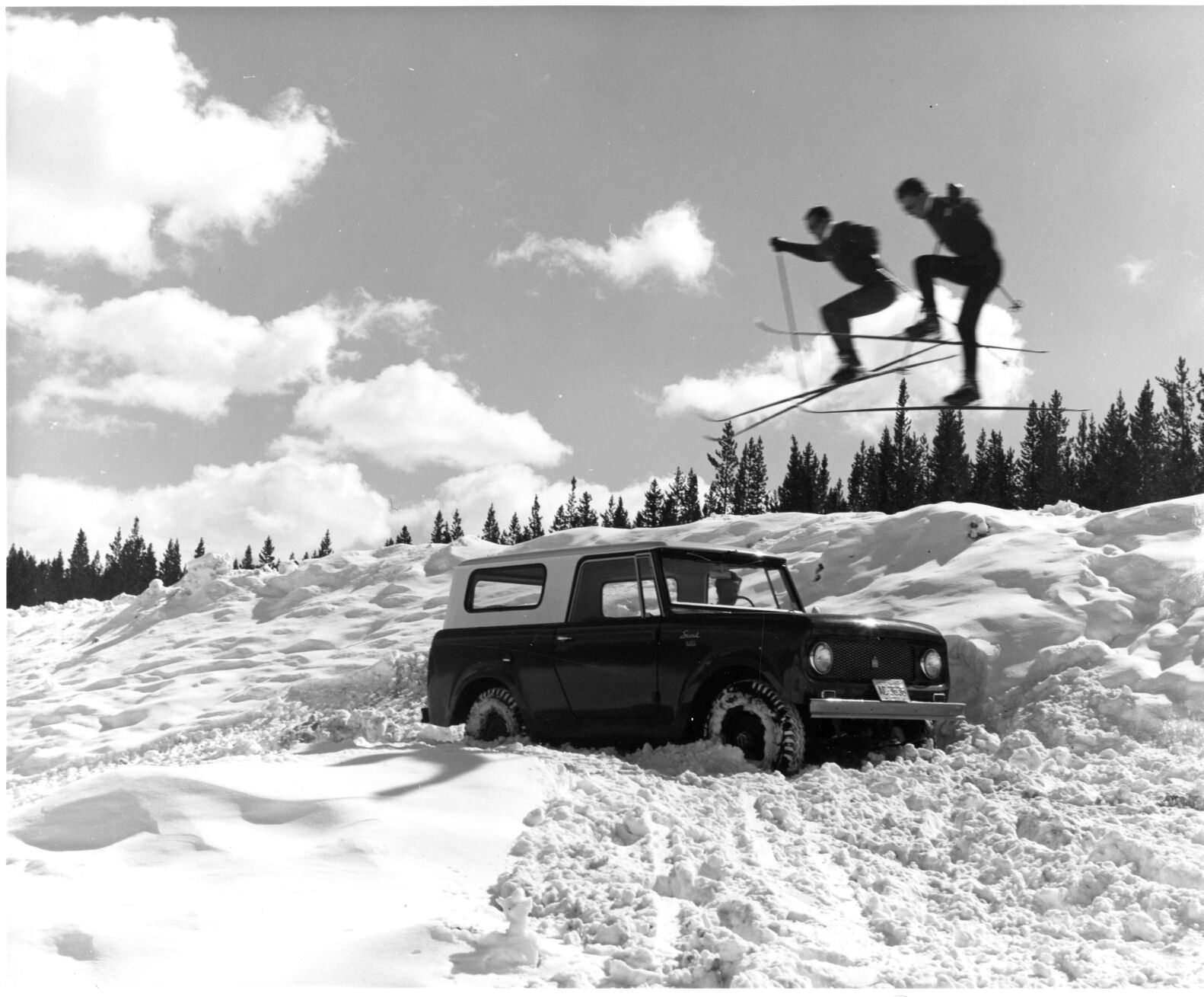 Trygve Berge and Sigurd Rockne, Olympic teammates from Norway, had fun while developing Breckenridge ski area in the 1960s. (Photo courtesy of the Colorado Snowsports Museum and Hall of Fame)