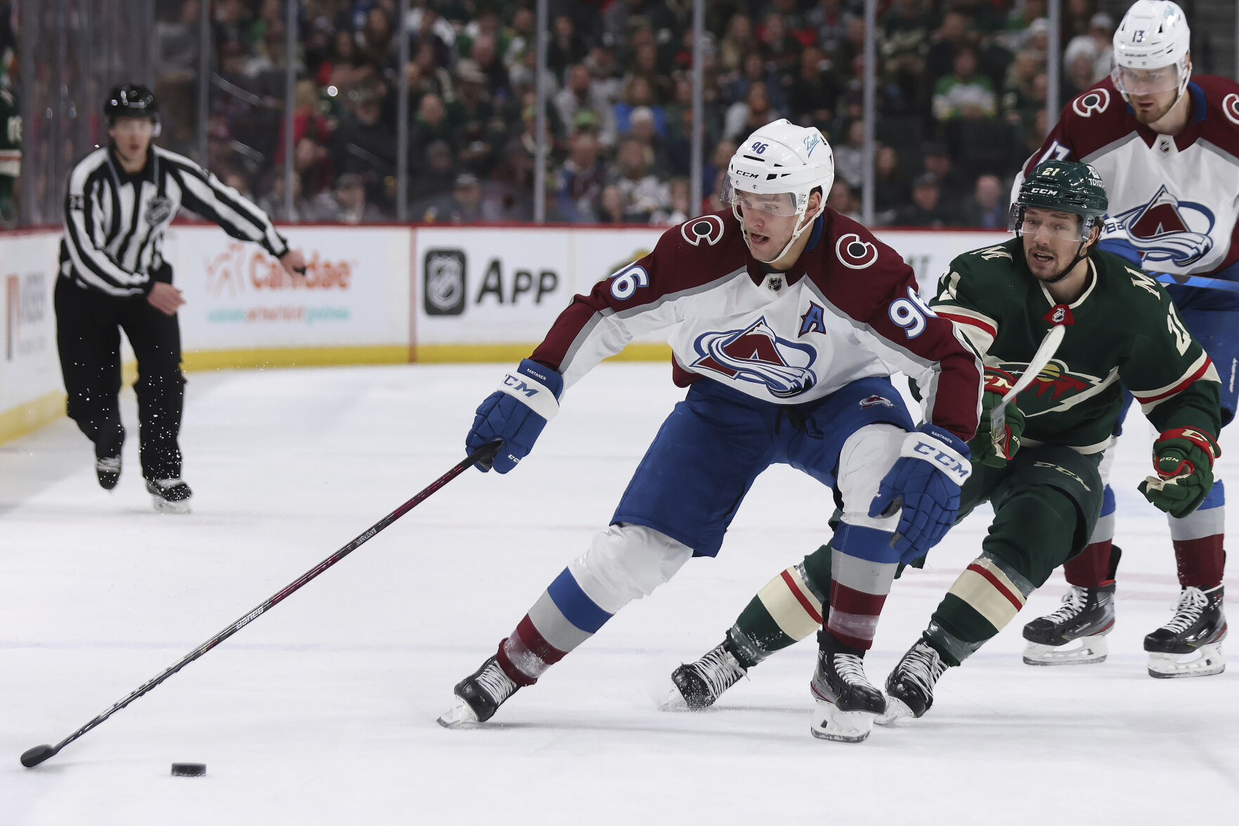 Tyson Jost draws penalty that leads to OT win against Colorado Avalanche, his former team