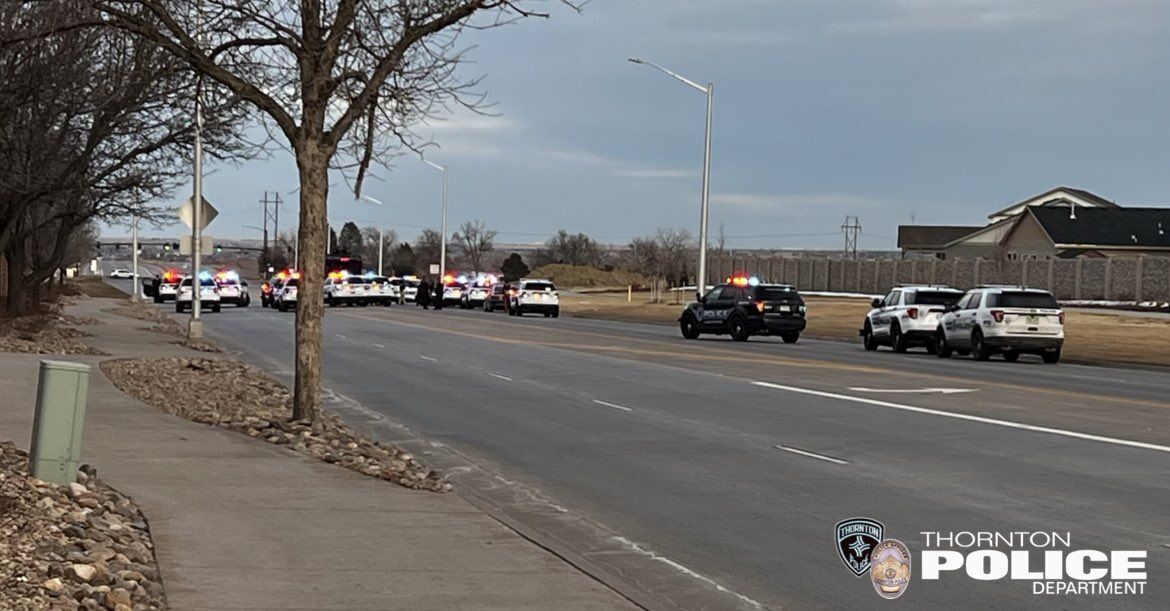 Man who shot at officer before turning gun on himself has died, Thornton police said