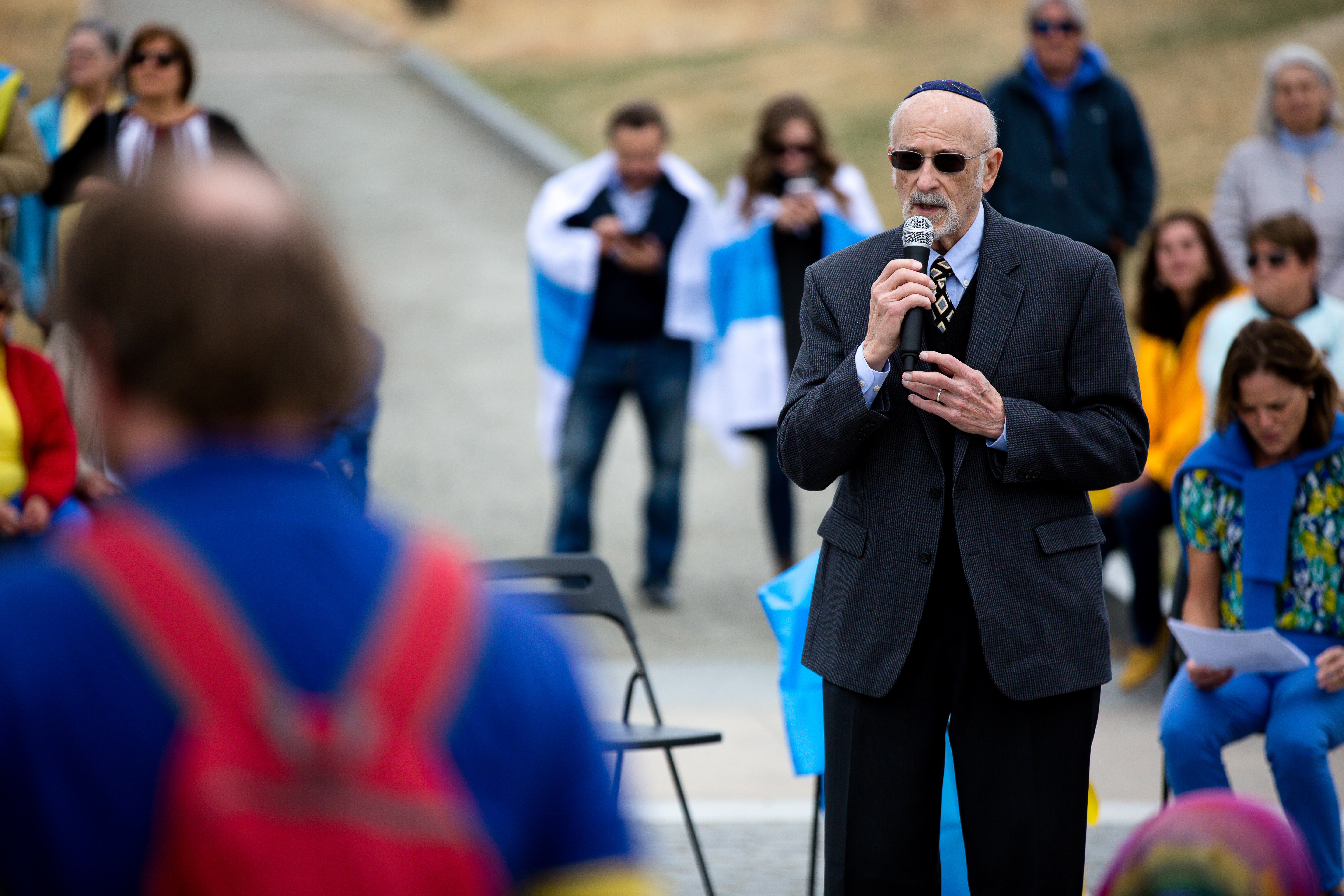 Ray Zwerin, Rabbi emeritus at Temple Sinai in Denver, talks about his work helping to create Babi Yark Park and memorial in 1967. The park, a memorial to the Holocaust and a protest against the Soviet regime, is still used today to remember those lost. ((Sara Hertwig/for The Denver Gazette))