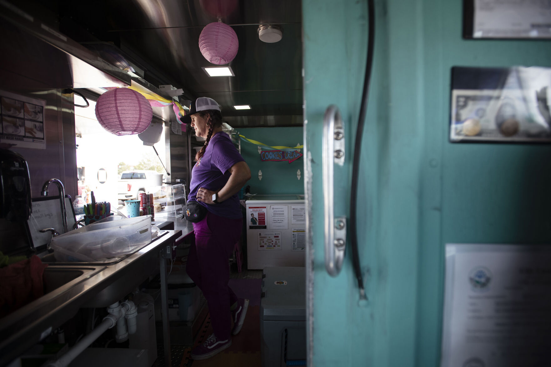 Lori Morrissey is the owner and founder of Lori Lynn’s Cookies & Cream food truck. The business features made-to-order ice cream sandwiches with a mission of “connecting people, cookies and cream.” (Chancey Bush, The Gazette)