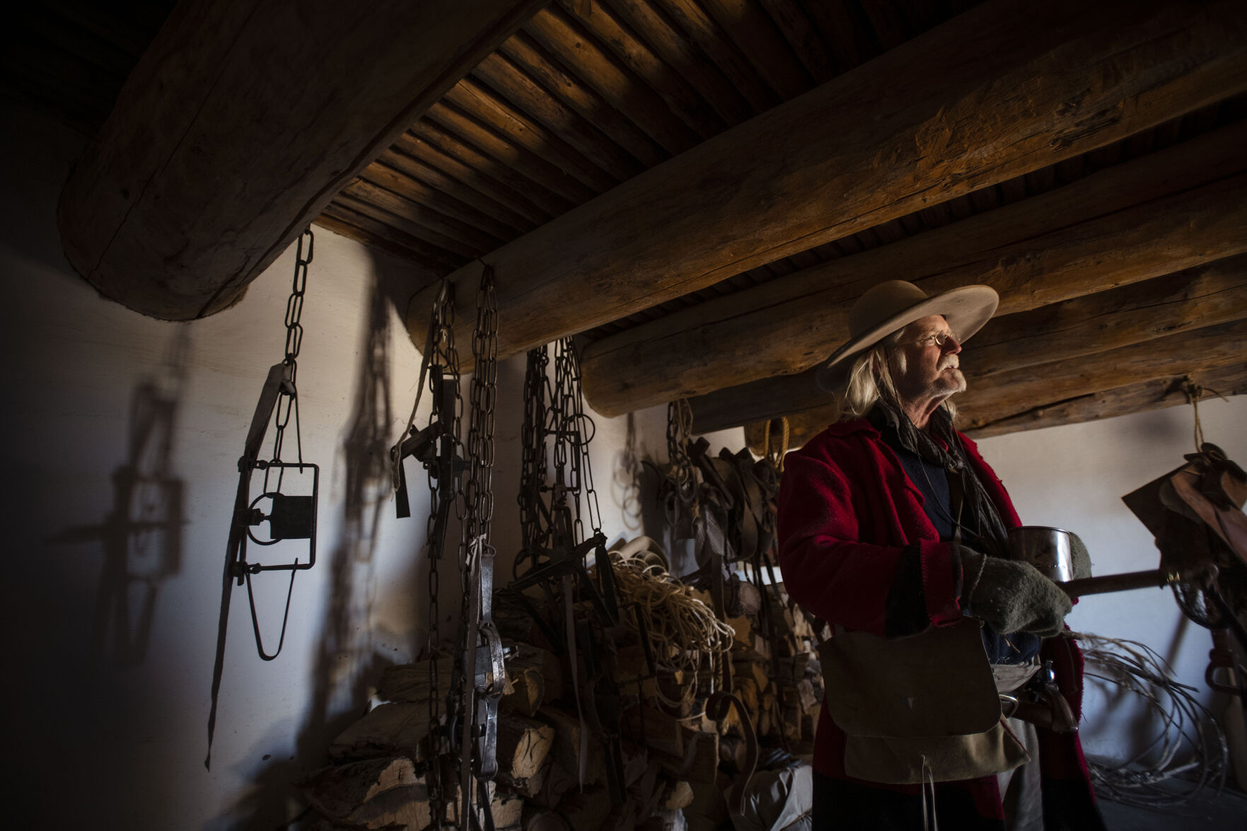 A visit to Bent’s Old Fort National Historic Site is like stepping back in time, complete with Bob Kisthart, a historical interpreter who is often dressed as one of the old hunters or fur trappers. (photos by Chancey Bush, The Gazette)