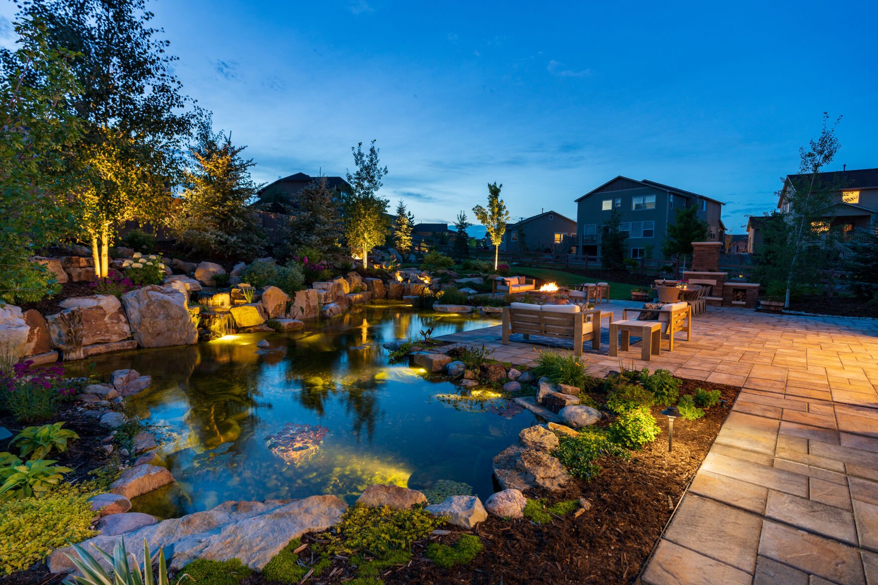 One of Matt Hiner’s bigger projects includes his family’s backyard. (Contributed photo)