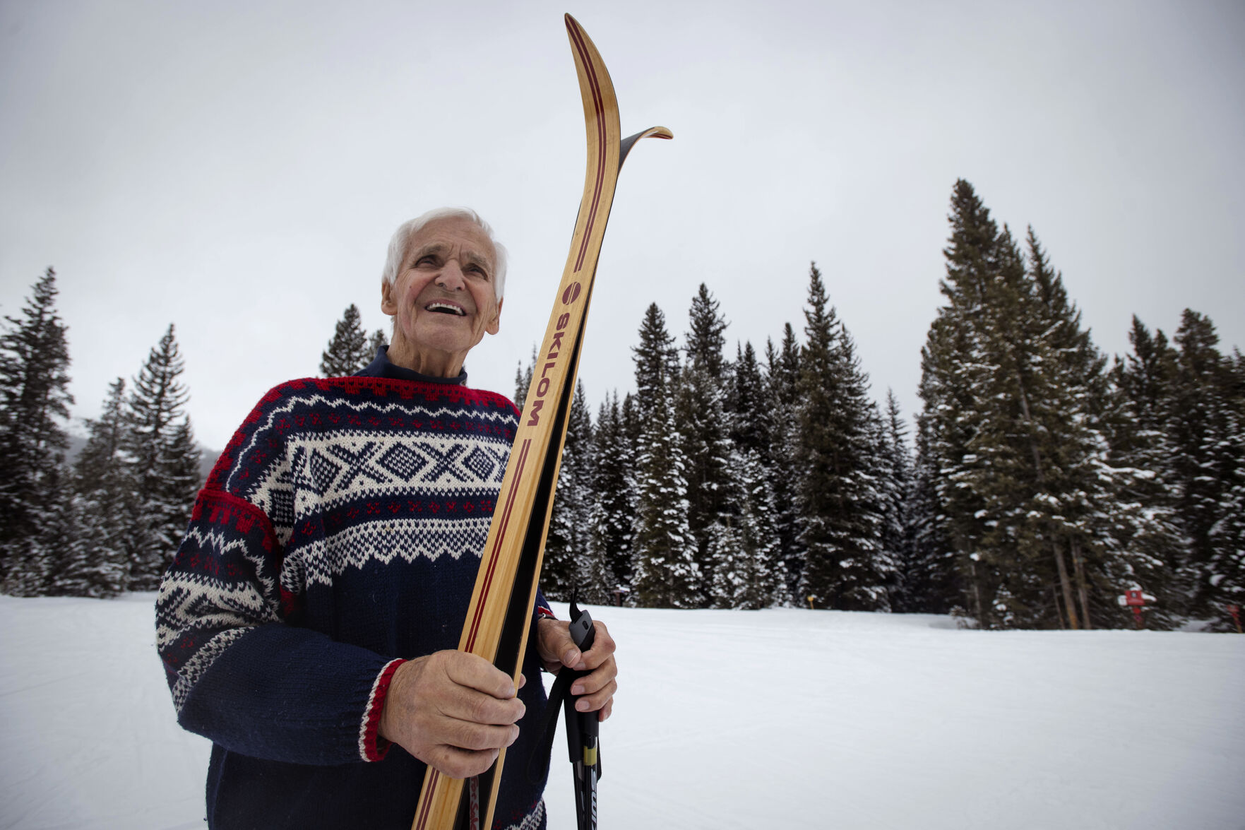 Ski icon Trygve Berge, 89, who co-founded Breckenridge’s ski area 60 years ago, poses for a portrait at the Nordic Center in Breckenridge this month. “I’m old enough that I can sleep in. I never do, though,” he says. “I get going, because there’s always something to do.” (Chancey Bush, The Gazette)