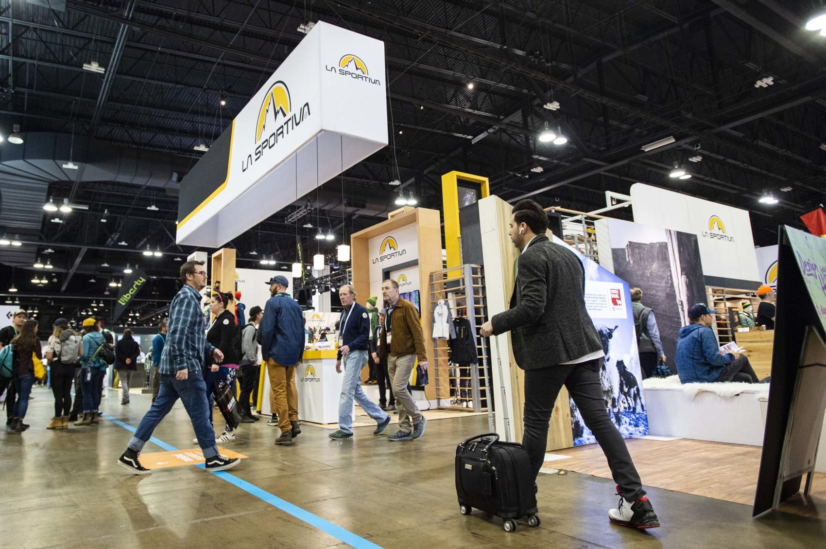 A crowd fills the walkways of the Colorado Convention Center in Denver during the first day of January’s 2020 Outdoor Retailer Outdoor and Snow Show. Photo Credit: Christian Murdock; The Gazette.