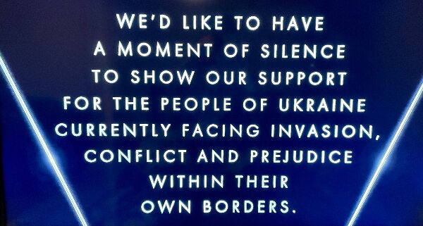 Part of the Academy's message about Ukraine (Screenshot)