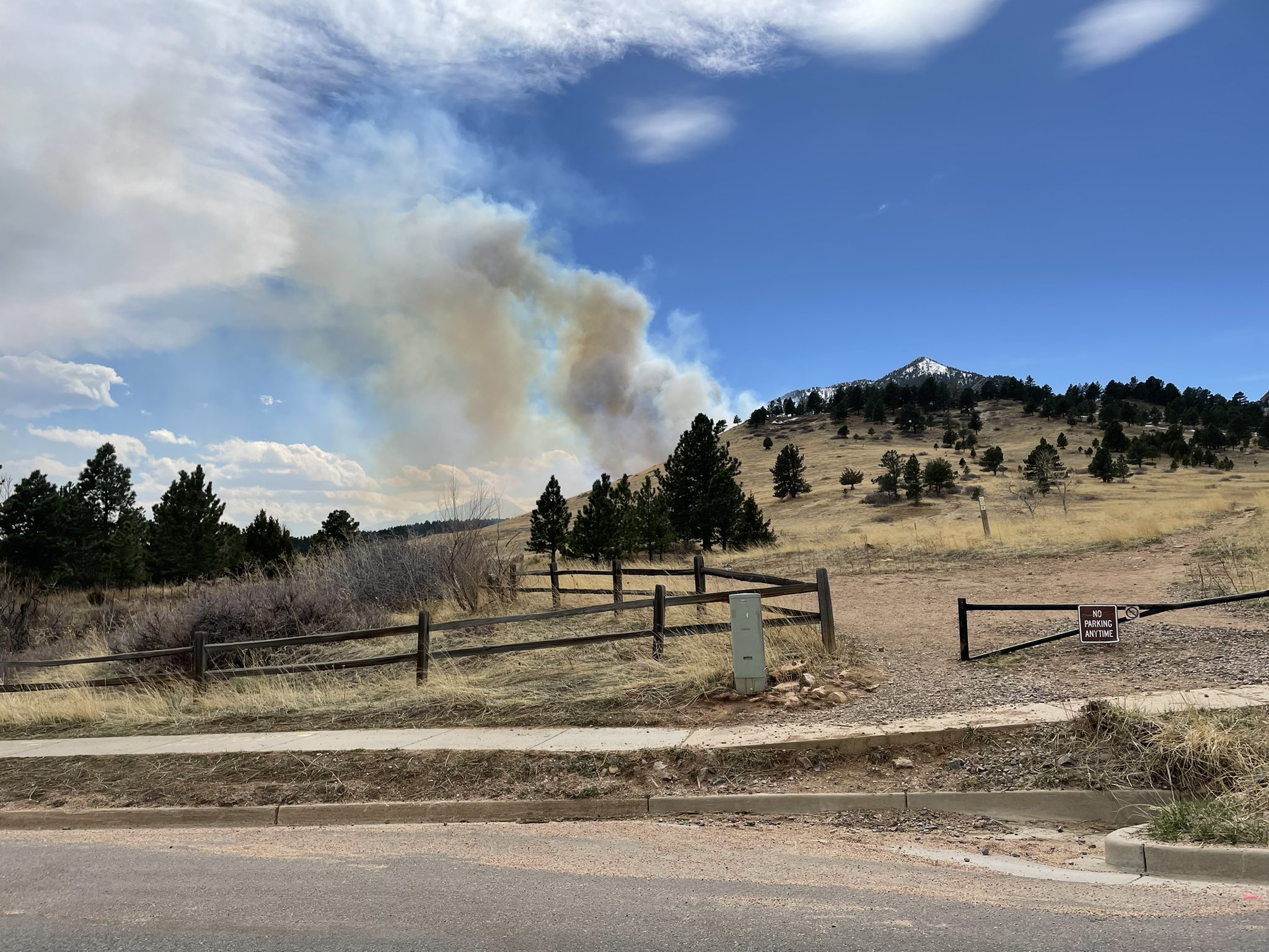 A fire broke out in southwest Boulder on Saturday March 26, 2022 (Courtesy of Boulder Police Department)