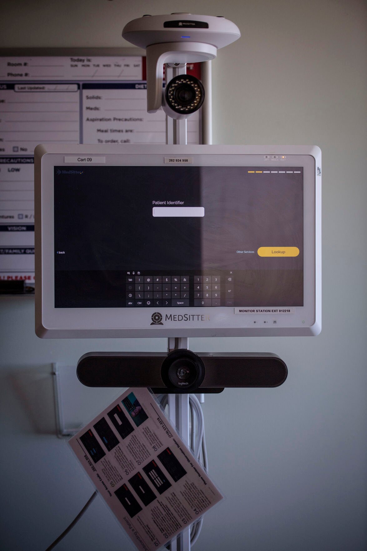 Penrose- St. Francis is expanding the use of cameras that can monitor up to 10 patients at a time who might otherwise need a staff member in the room constantly. Hospitals, nursing homes and the broader health system face a long road to recovery from the staffing shortages. (Chancey Bush/ The Gazette) (Chancey Bush/ The Gazette)