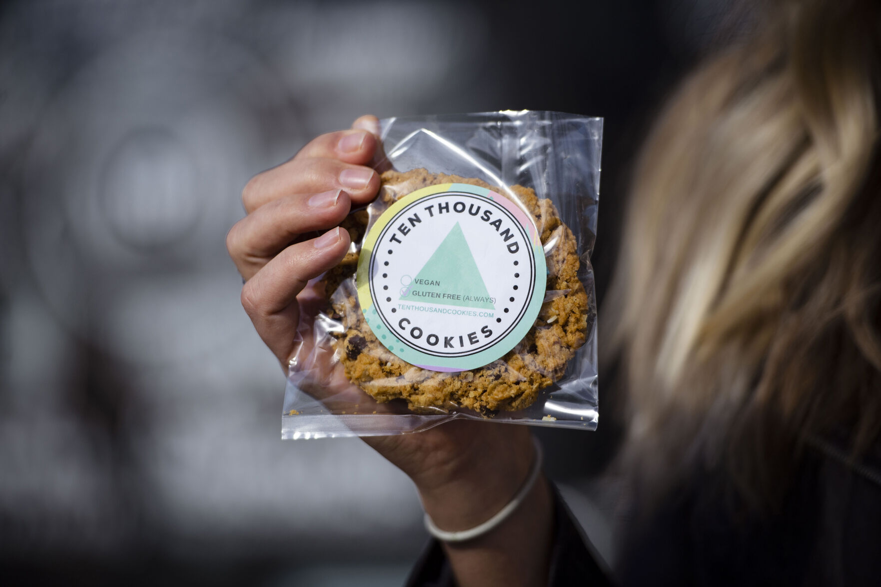 Ashley Greeno sells a variety of gluten-free and decorative cookies. (Chancey Bush/ The Gazette)