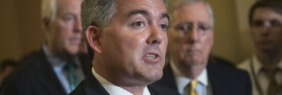 Former Sen. Cory Gardner, a Colorado Republican, is on the advisory team of a new credit card company marketing itself to grassroots conservatives. ((Andrew Harrer/Bloomberg))