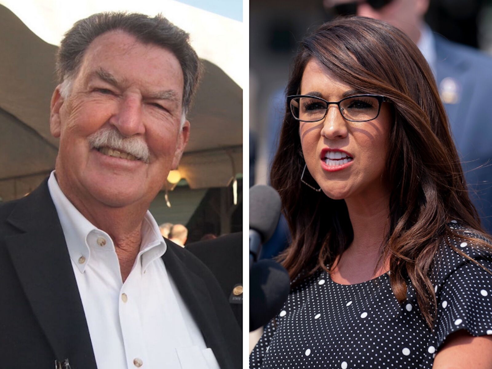 State Sen. Don Coram, R-Montrose, and U.S. Rep. Lauren Boebert, a Silt Republican, are facing off in 2022 in Colorado's 3rd Congressional District GOP primary. ((Colorado Politics file photos))