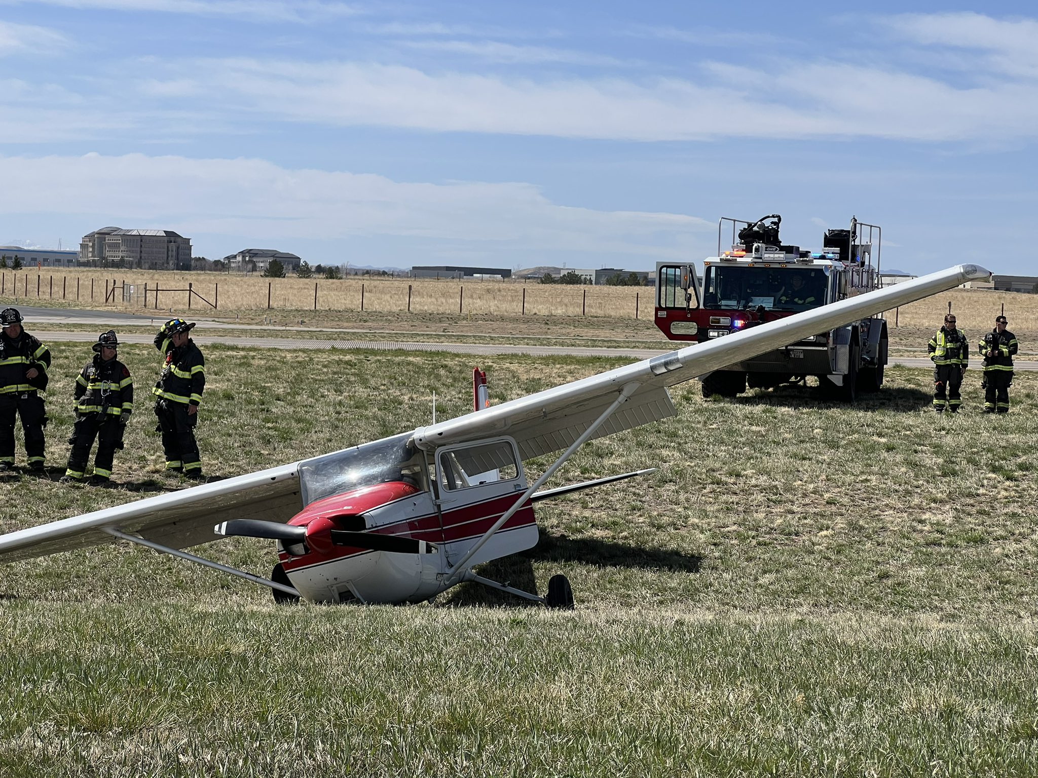 Plane goes off runway at Centennial Airport