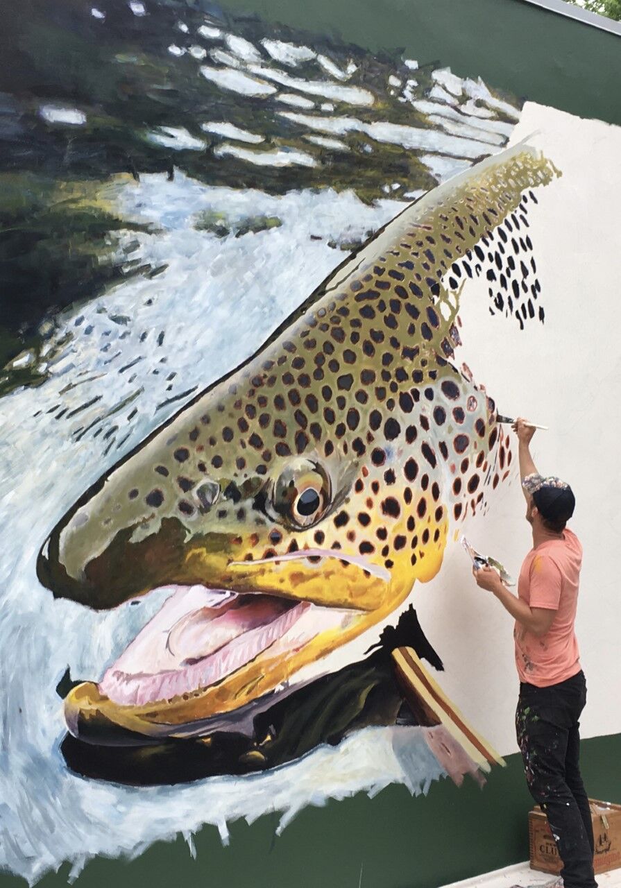 In addition to his miniature paintings, Boulder artist Remington Robinson has painted large-scale murals around Colorado. (Contributed photo)