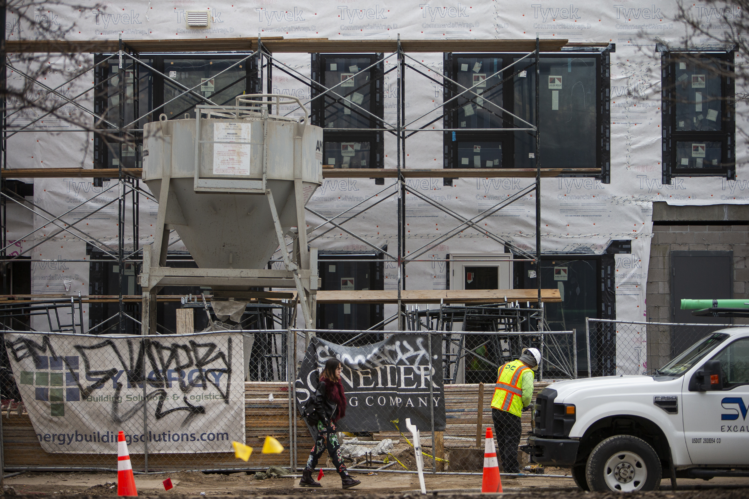 Construction continues at The Roost Denver micro-apartment complex on the 2400 block of Federal Boulevard on Wednesday, March 30, 2022, in Denver, Colo. (Timothy Hurst/The Denver Gazette) (TIMOTHY HURST/THE DENVER GAZETTE)