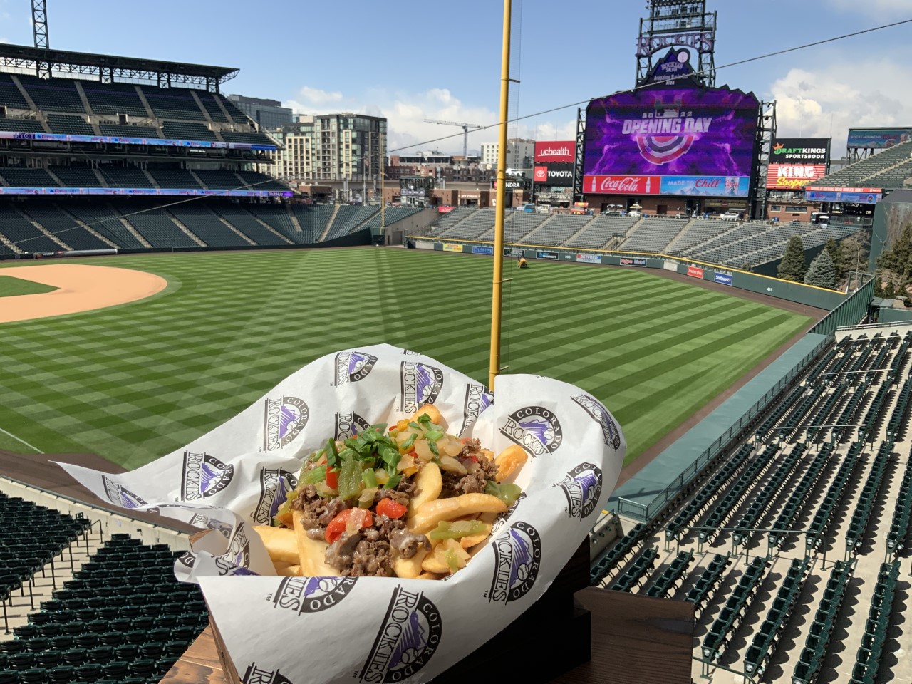 Denver Steak & Cheese Fries will be served this MLB season at Coors Field. (photos Courtesy of Aramark Sports + Entertainment)