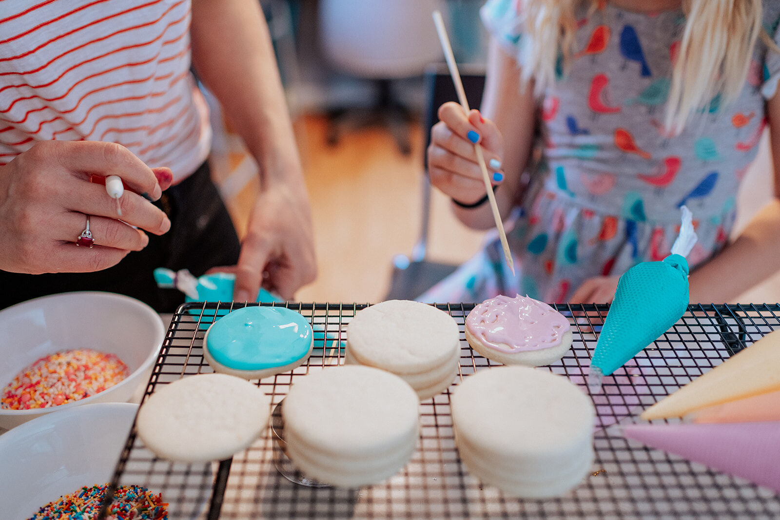 Ashley Greeno often gets some baking help from her daughter, Lily. (Courtesy of Xaris Photography)