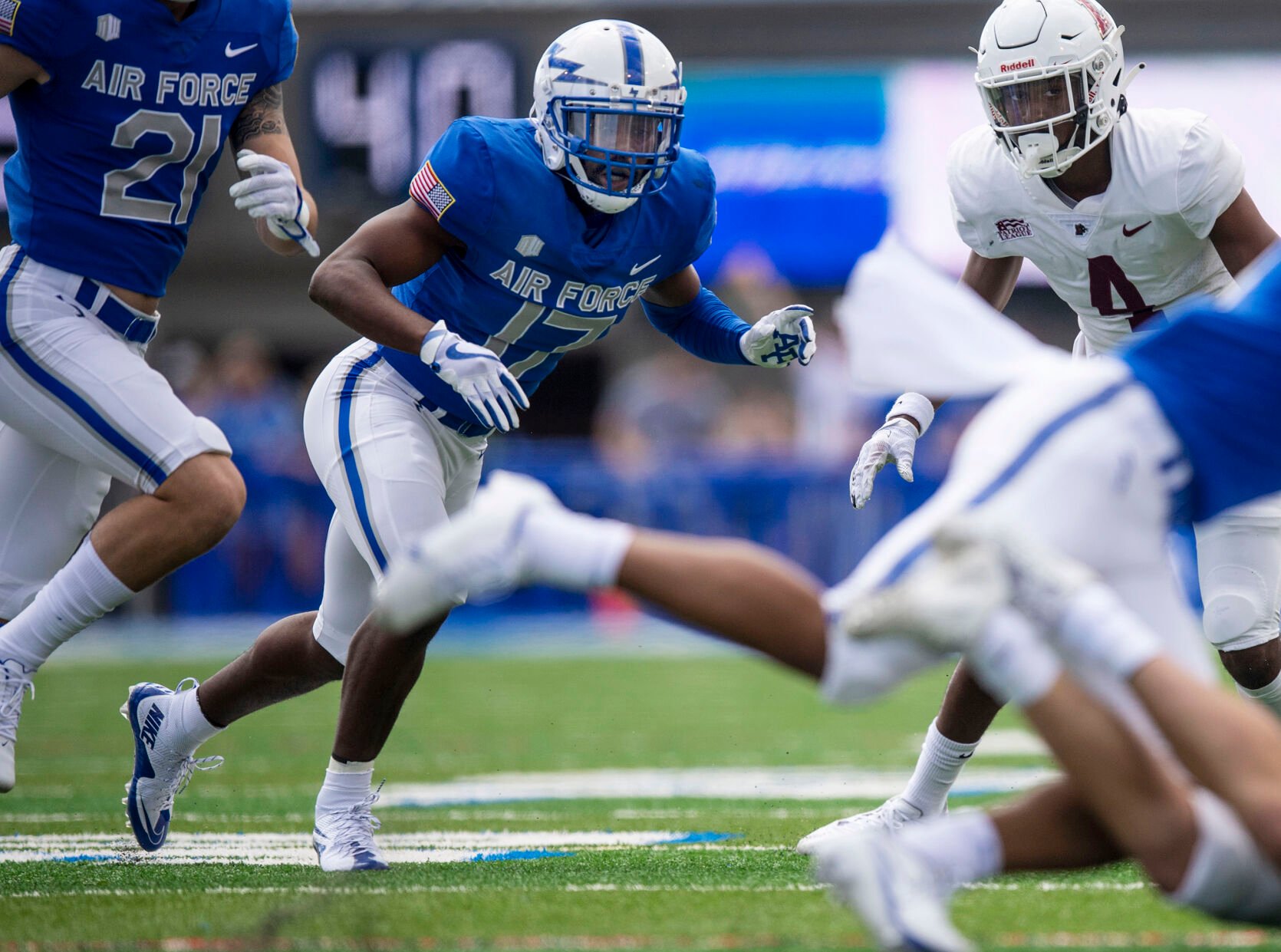 Air Force cornerback Zion Kelly brings boundless energy to another position battle