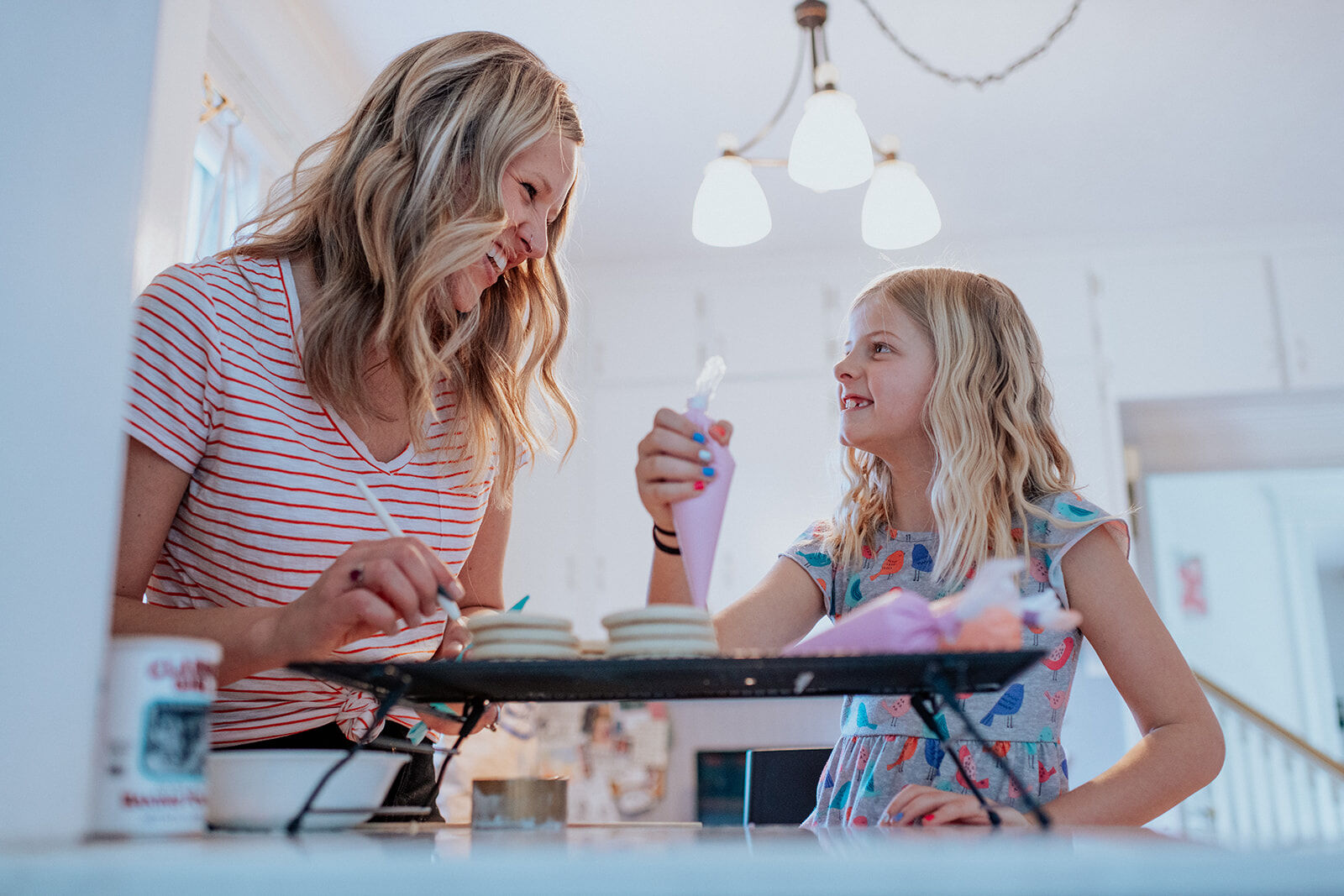 Ashley Greeno and her daughter, Lily, often bake and decorate cookies together. (Courtesy of Xaris Photography)