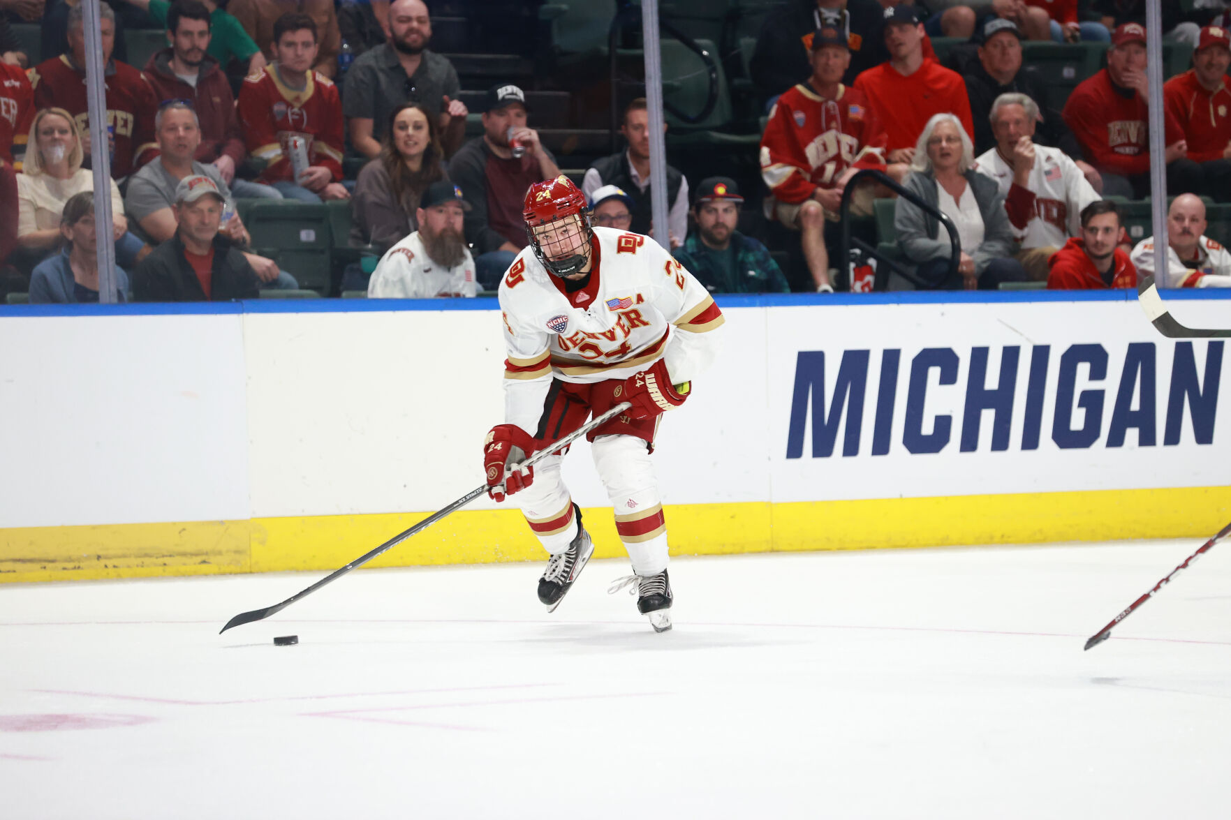 The University of Denver takes on Minnesota Duluth at the Budweiser Event Center in Loveland. (Justin Tafoya/Clarkson Creative Photography)