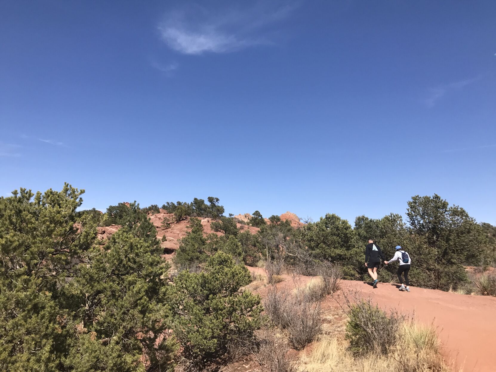 Hiking toward Siamese Twins in Garden of the Gods. Photo by Seth Boster, The Gazette (Seth Boster, The Gazette)
