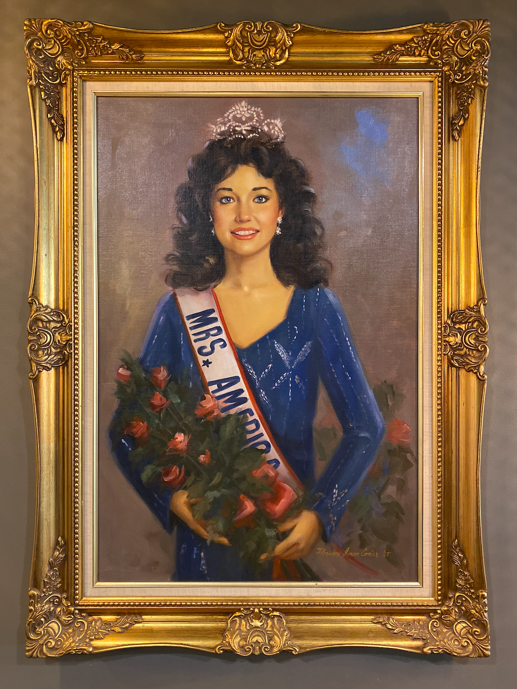 A portrait of Deborah Wolfe, who won Mrs. America in 1984, hangs at Icons in downtown Colorado Springs. (Contributed photo)