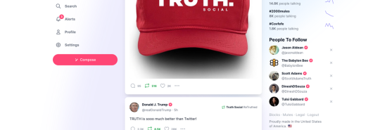 Truth Social launches web app accessible via computer