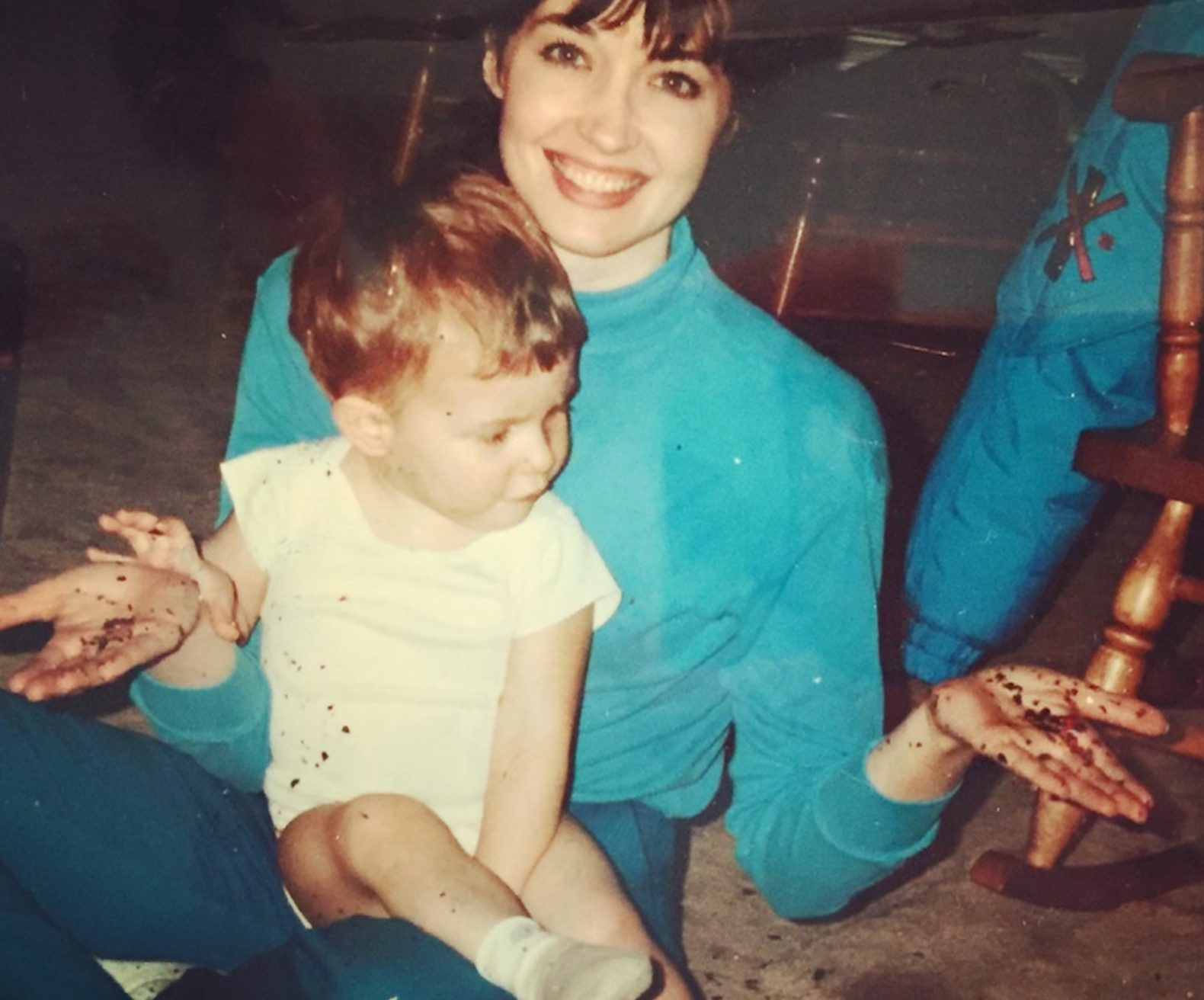 A childhood photo of John Wolfe, a co-owner of Icons, and his mother, Deborah. (Contributed photo)