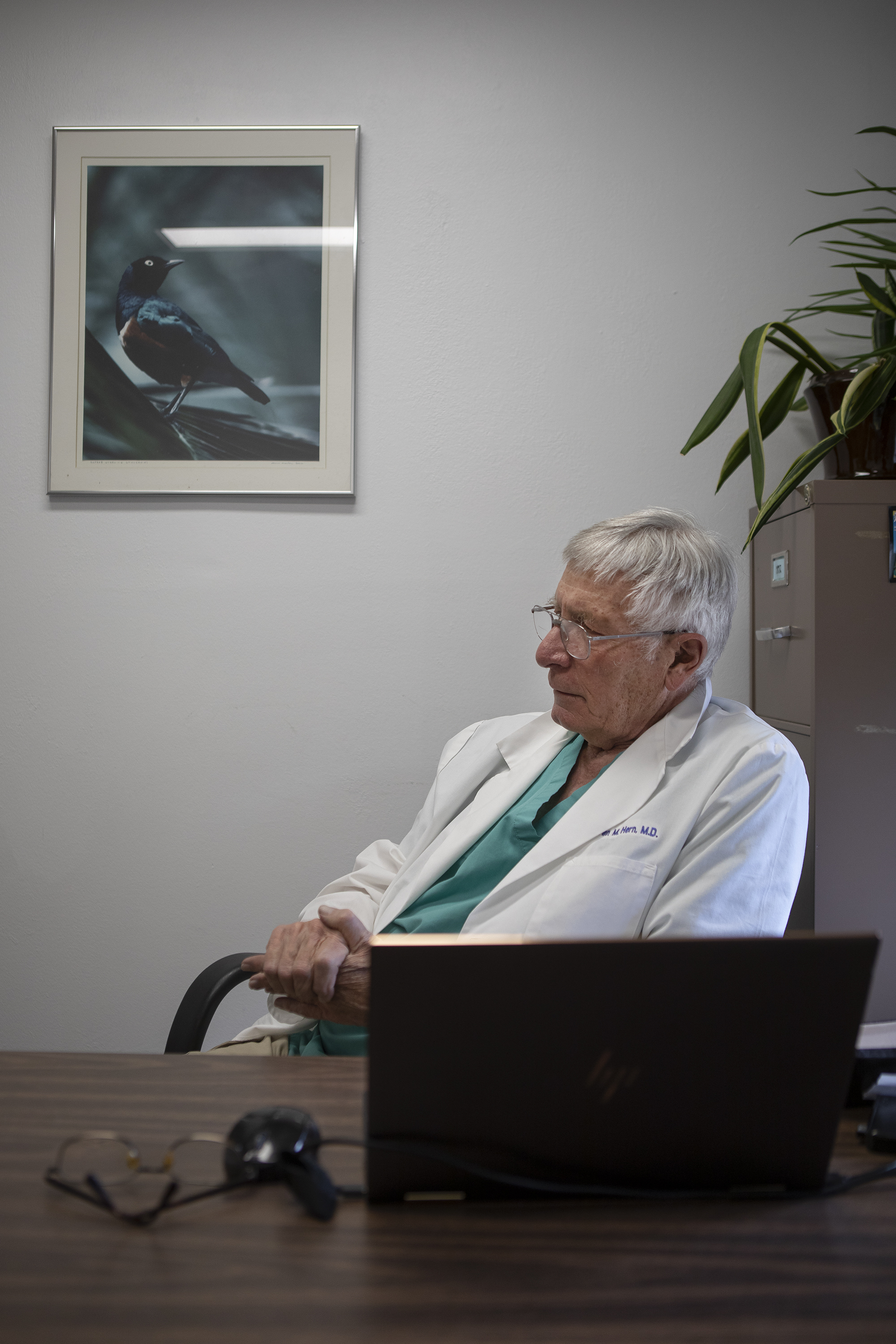 Dr. Warren Hern sits in his office during an interview on Wednesday, May 4, 2022, at the Boulder Abortion Clinic in Boulder, Colo. (Timothy Hurst/The Denver Gazette) (Timothy Hurst)
