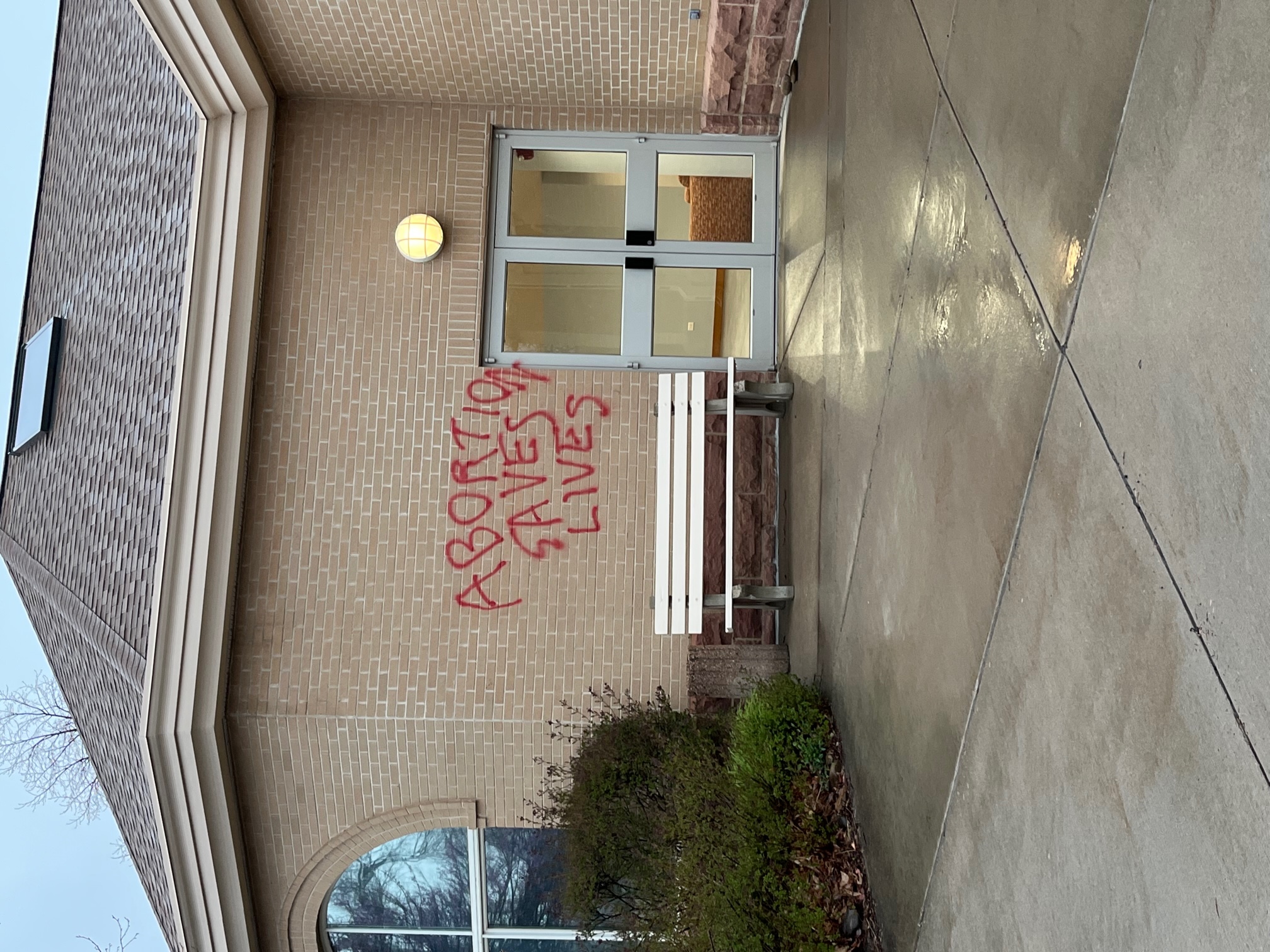 Boulder County sheriffs deputies were called to investigate the latest incident of vandalism on a Colorado Catholic Church which happened some time Wednesday night. (Mark Haas)