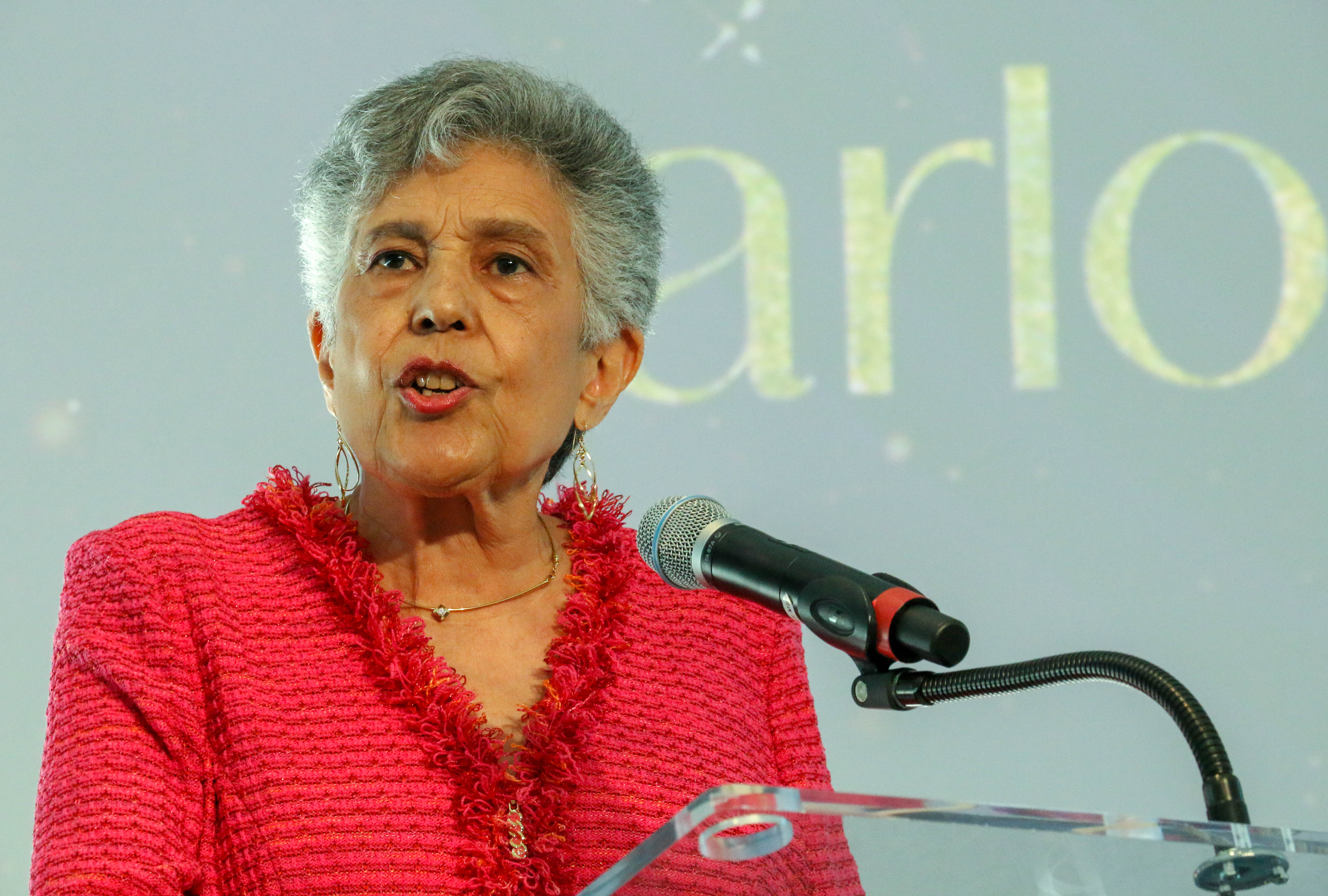 'More than anything, I want young women to know who they are – and whose they are,' Carlotta Walls LaNier says at the Women+Film awards at the Denver Arts Museum on May 13 2022. (JOHN MOORE)