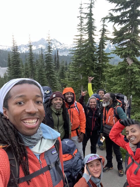 Eddie Taylor of Boulder County takes a selfie with fellow members of Full Circle Everest. (Courtesy of Eddie Taylor)