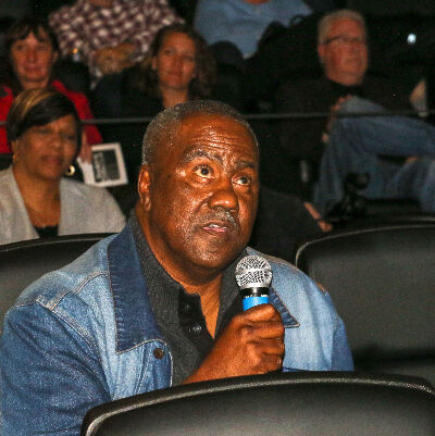A formerly incarcerated audience member at Monday's screening. (JohnMooreSenior Arts Journalistjohn.moore@denvergazette.comhttps://denvergazette.com/content/tncms/avatars/e/1e/bc8/e1ebc854-8dbc-11ec-90b8-e393b5c0a2b9.afcf882df81bc4eba7366657cc603f75.png)