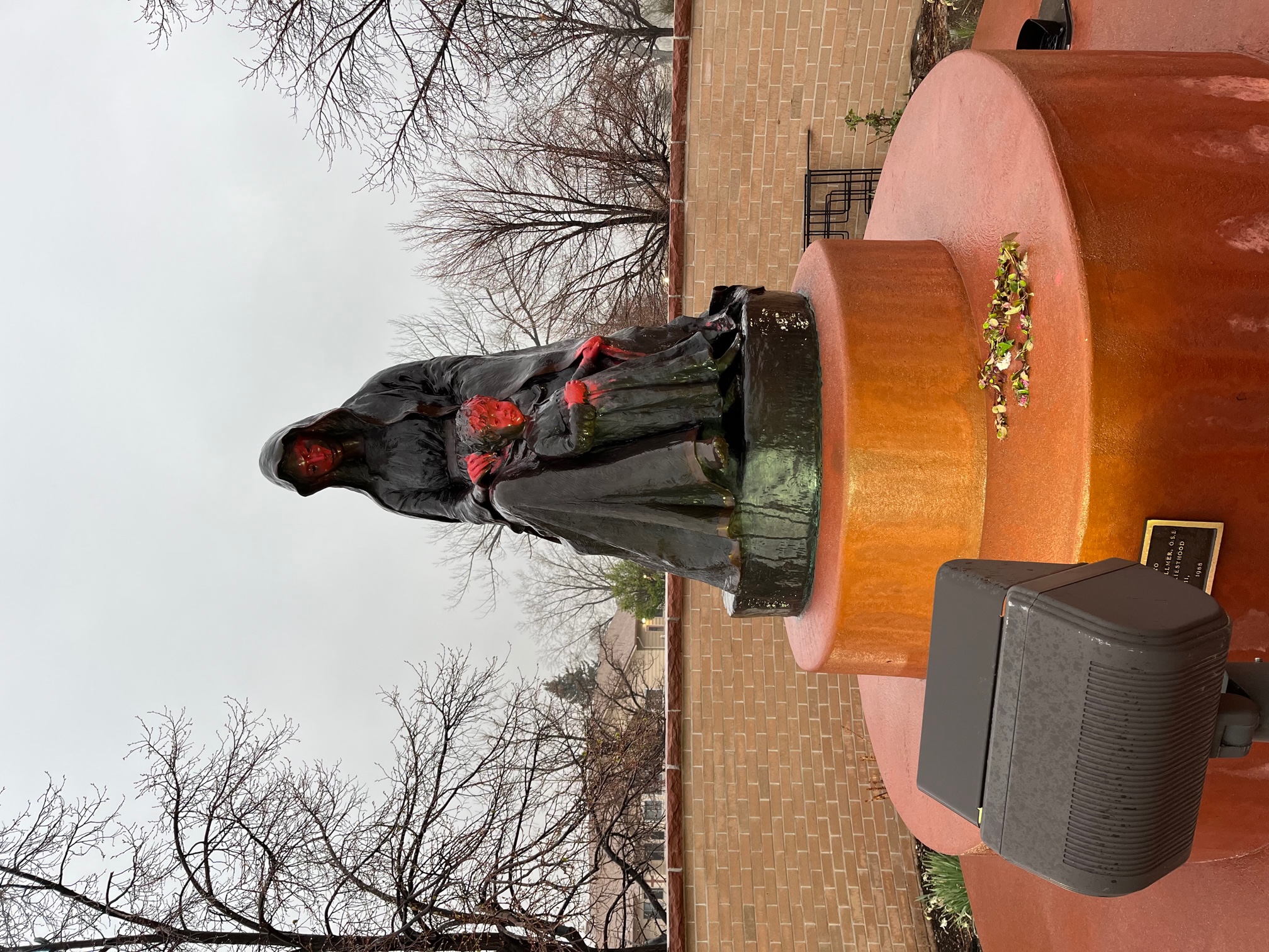 It's the second time in a year that Sacred Heart of Mary has been vandalized. Officials say this is directly related to the heated national debate on abortion. (Mark Haas)