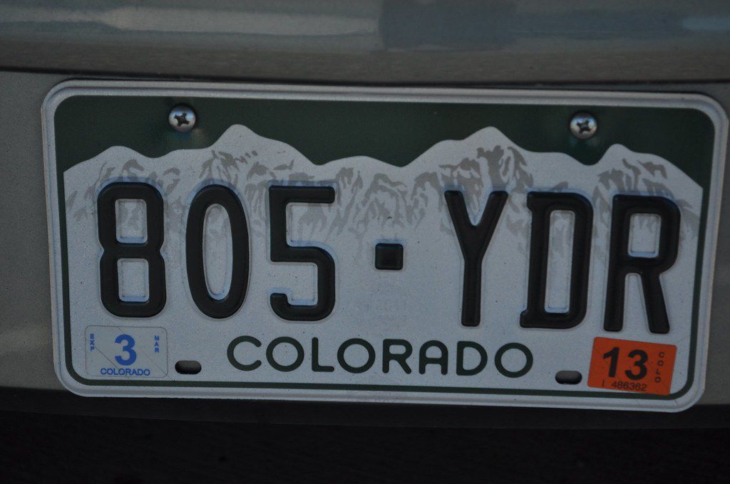 Colorado license plates