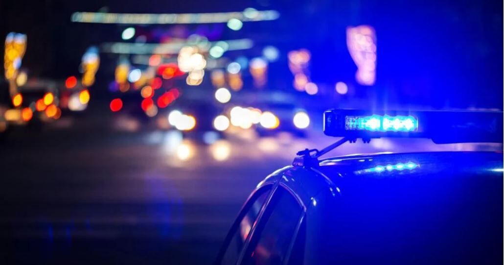 Police lights traffic