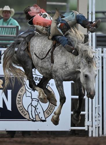Colorado’s Keenan Hayes defies naysayers, excels in bareback riding’s first day of Pikes Peak or Bust Rodeo