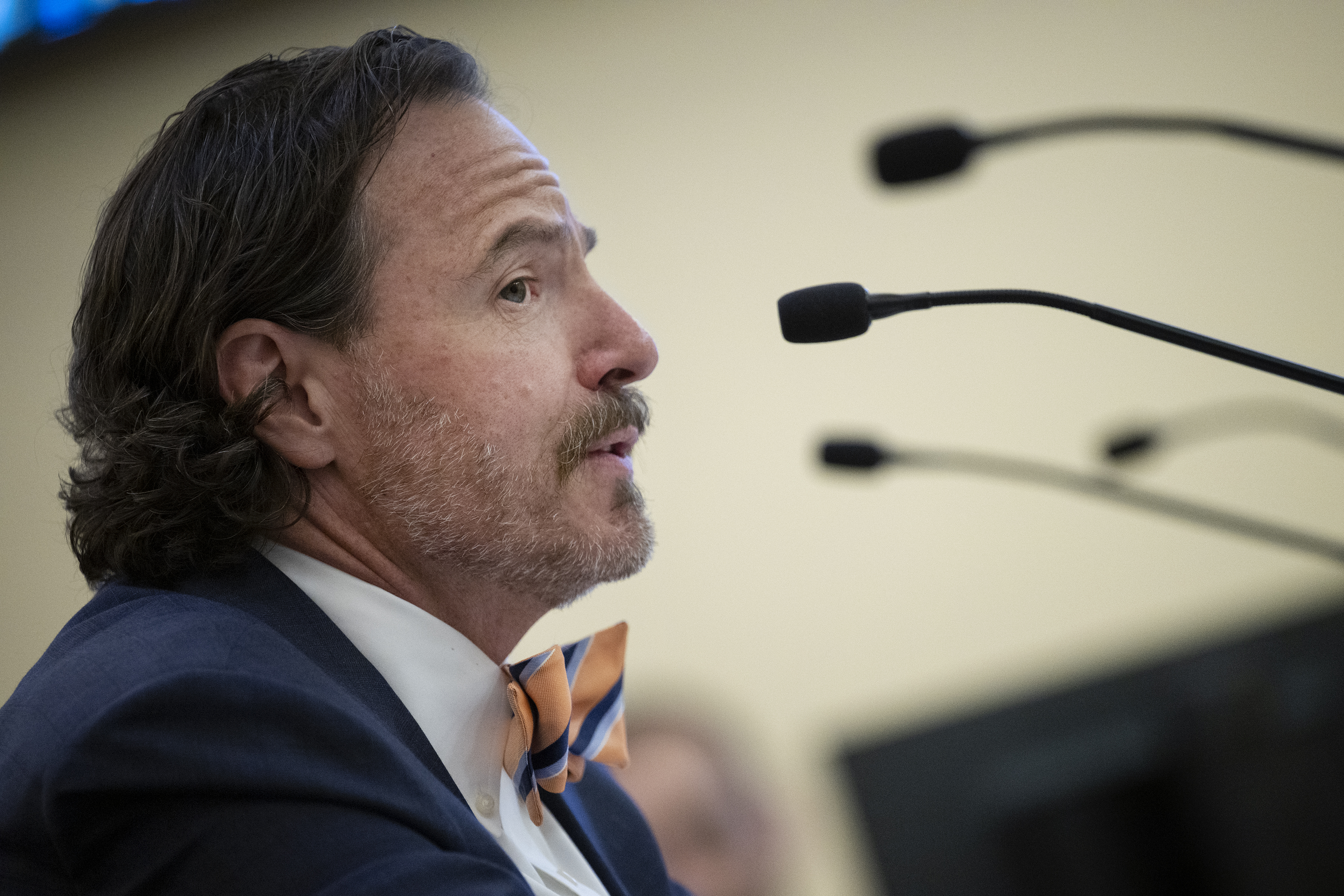 Former State Court Administrator Chris Ryan testifies before the Legislative Interim Committee on Judicial Discipline on Wednesday, August 10, 2022, at the State Capitol building in Denver, Colo. (Timothy Hurst/The Denver Gazette) (Timothy Hurst)